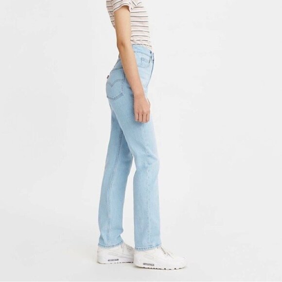 NWT Levis 70's Jeans Size 31 High Rise Slim Straight Leg Light Blue Wash - Picture 4 of 11